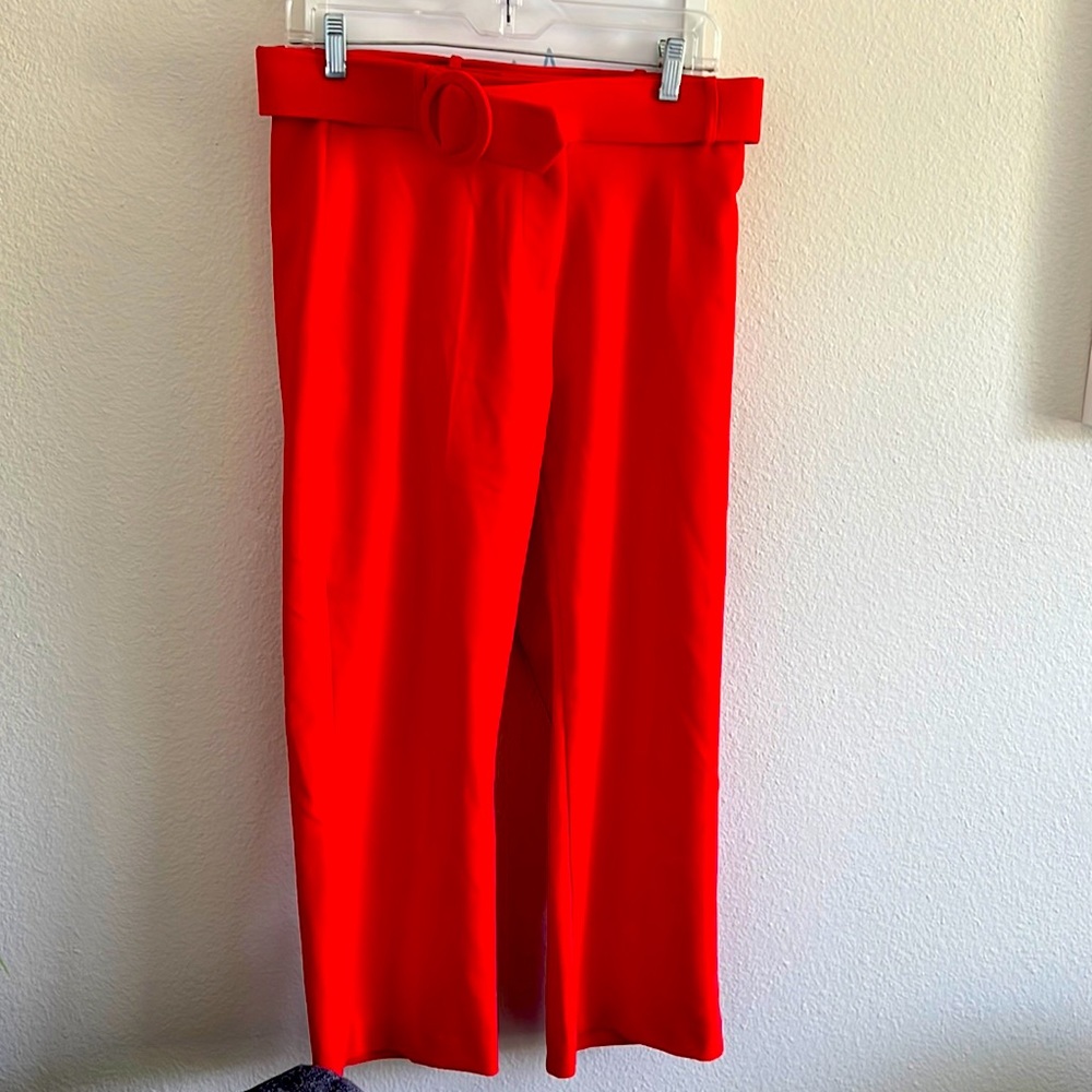 Walter Baker red dress pants with belt